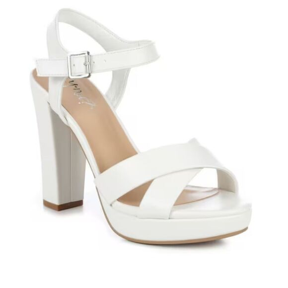 DELICIOUS CRISS-CROS BLOCK HEEL PLATFORM OPEN TOE PLATFORM ESPADRILLE SANDAL R3 - Picture 1 of 16